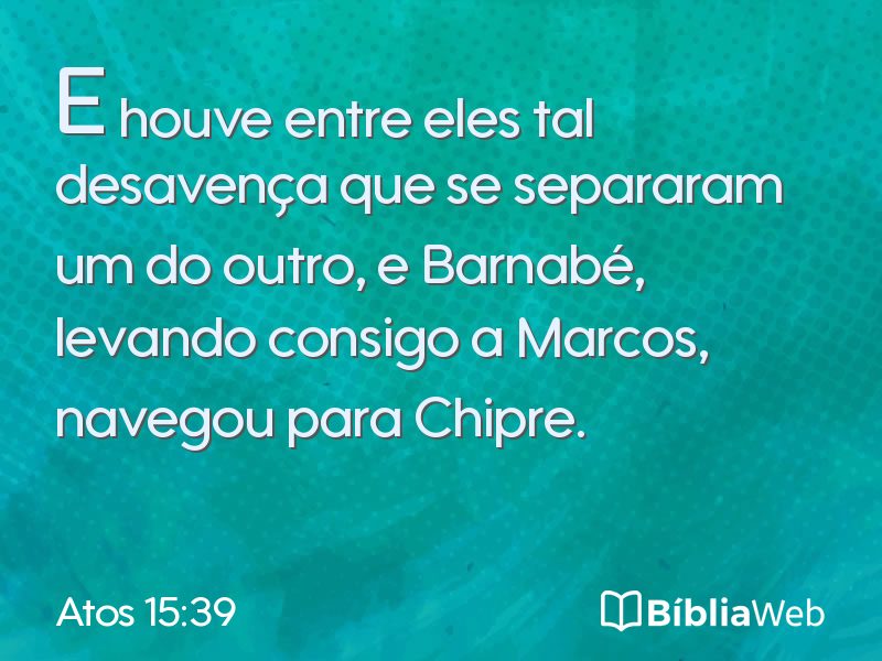 Atos 15:39 em imagem para compartilhar
