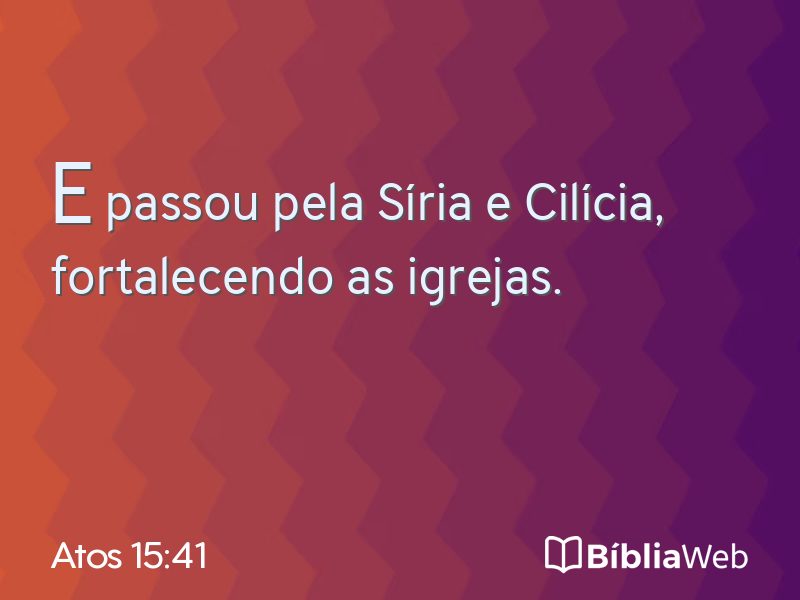 Atos 15:41 em imagem para compartilhar