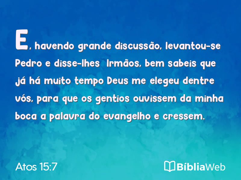 Atos 15:7 em imagem para compartilhar