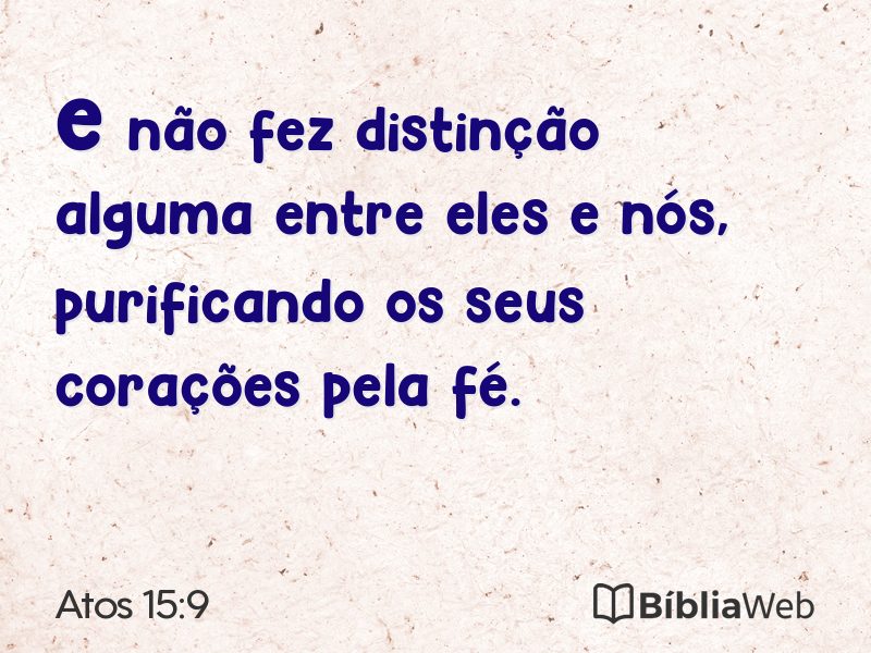 Atos 15:9 em imagem para compartilhar