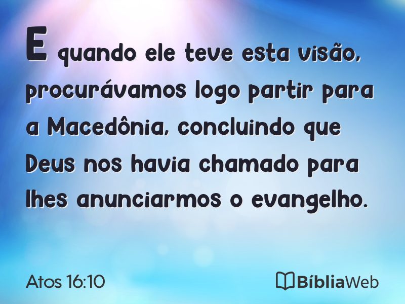 Atos 16:10 em imagem para compartilhar