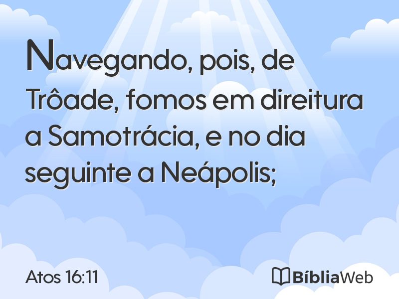 Atos 16:11 em imagem para compartilhar