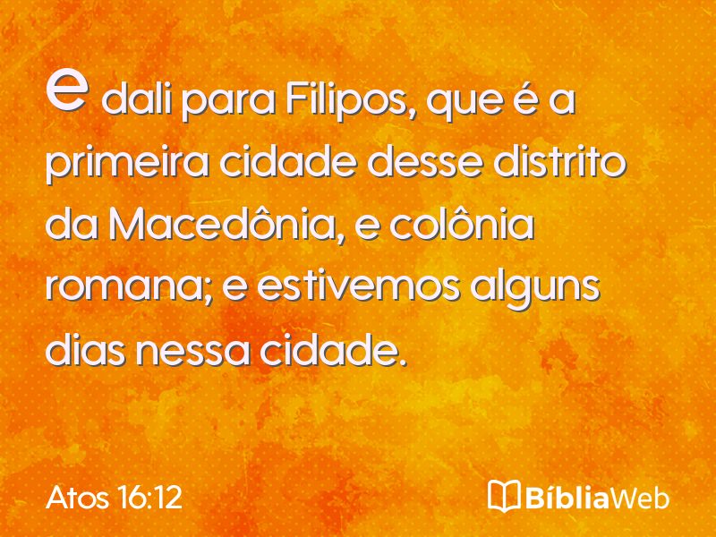 Atos 16:12 em imagem para compartilhar