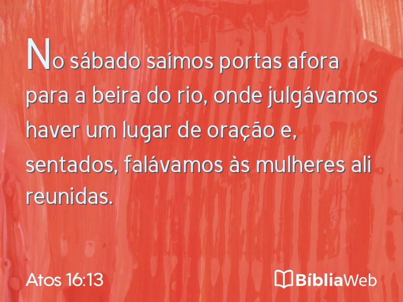 Atos 16:13 em imagem para compartilhar
