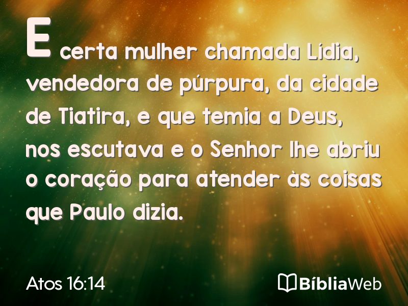 Atos 16:14 em imagem para compartilhar
