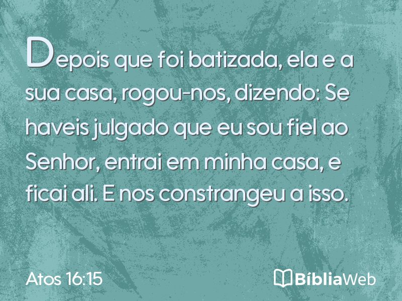 Atos 16:15 em imagem para compartilhar