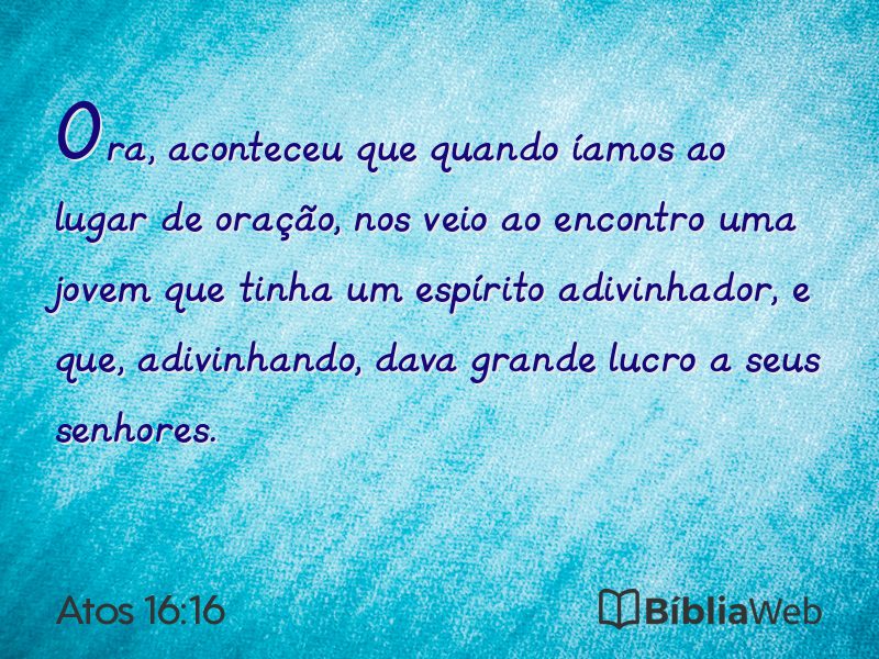 Atos 16:16 em imagem para compartilhar