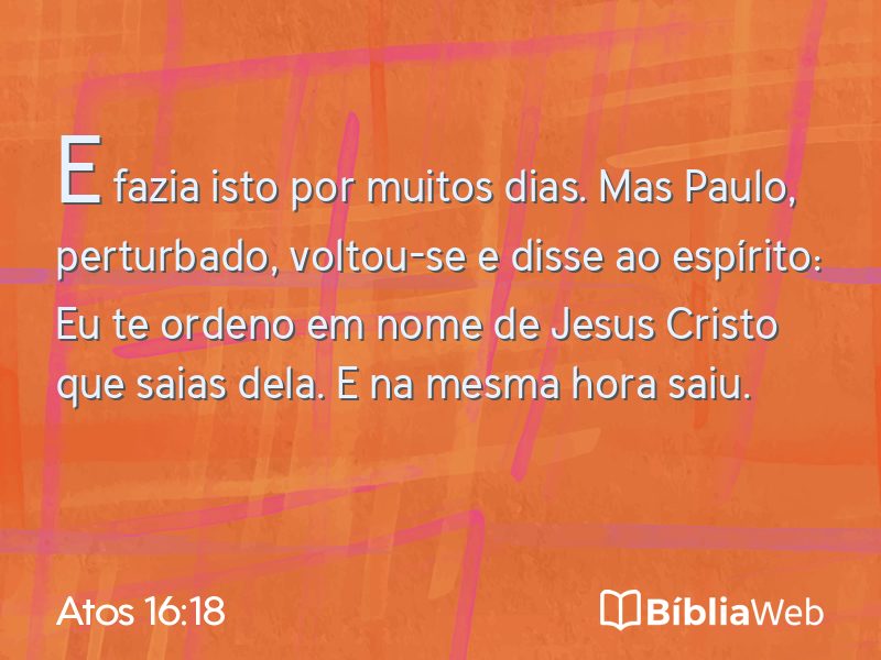Atos 16:18 em imagem para compartilhar