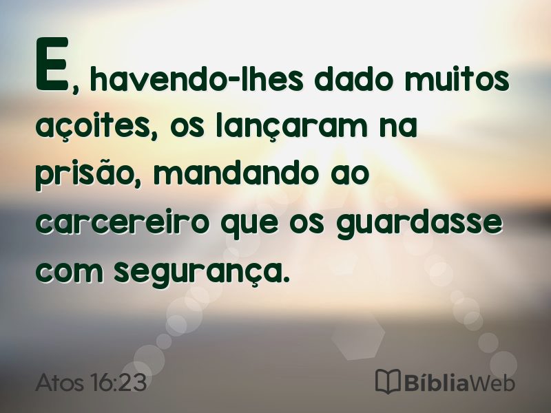 Atos 16:23 em imagem para compartilhar