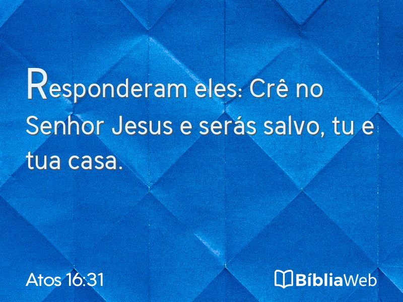 Atos 16:31 em imagem para compartilhar