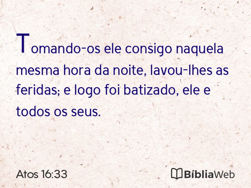 Atos 16:33 em imagem para compartilhar