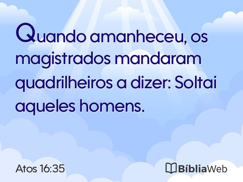 Atos 16:35 em imagem para compartilhar