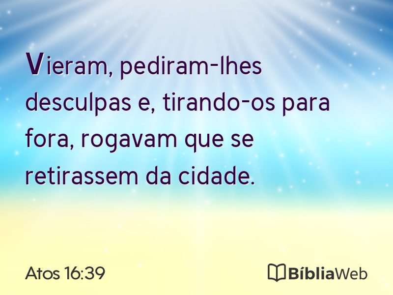Atos 16:39 em imagem para compartilhar