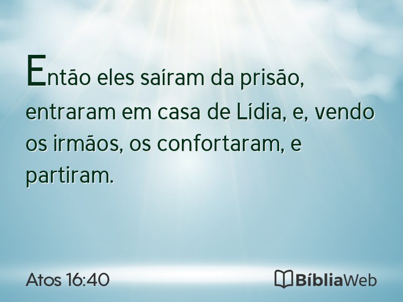 Atos 16:40 em imagem para compartilhar