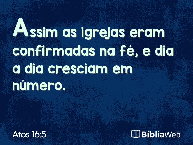 Atos 16:5 em imagem para compartilhar