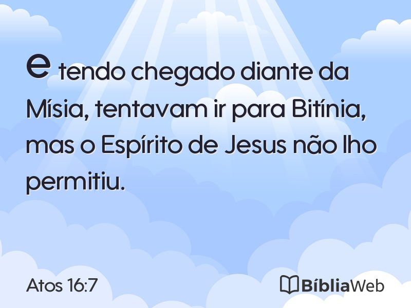 Atos 16:7 em imagem para compartilhar