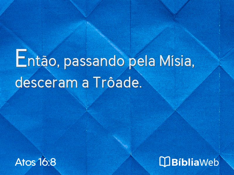 Atos 16:8 em imagem para compartilhar