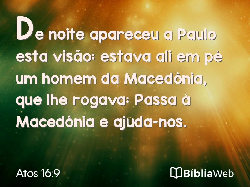 Atos 16:9 em imagem para compartilhar