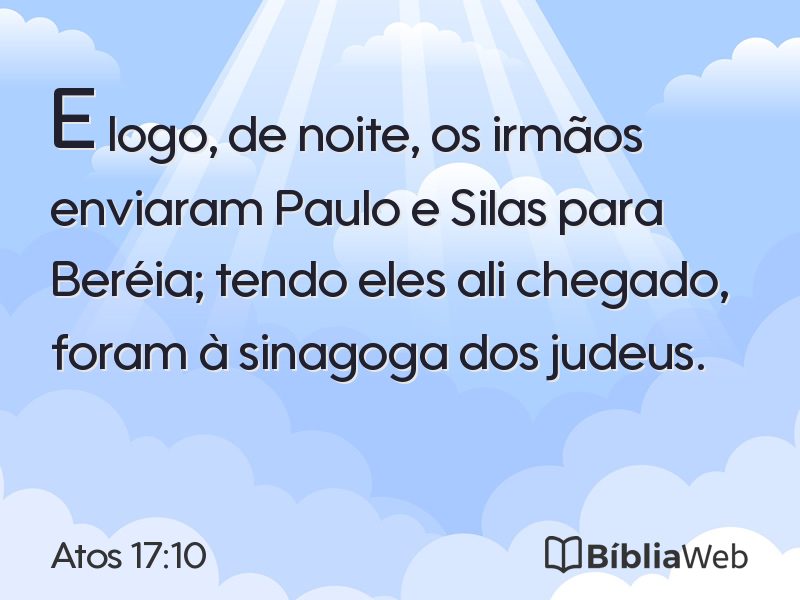 Atos 17:10 em imagem para compartilhar