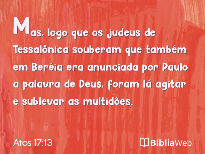 Atos 17:13 em imagem para compartilhar
