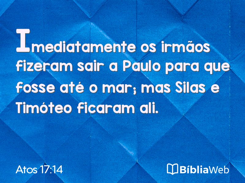 Atos 17:14 em imagem para compartilhar