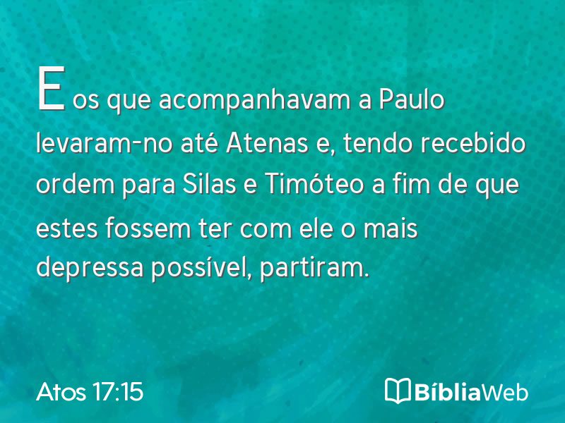 Atos 17:15 em imagem para compartilhar