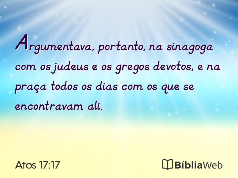 Atos 17:17 em imagem para compartilhar