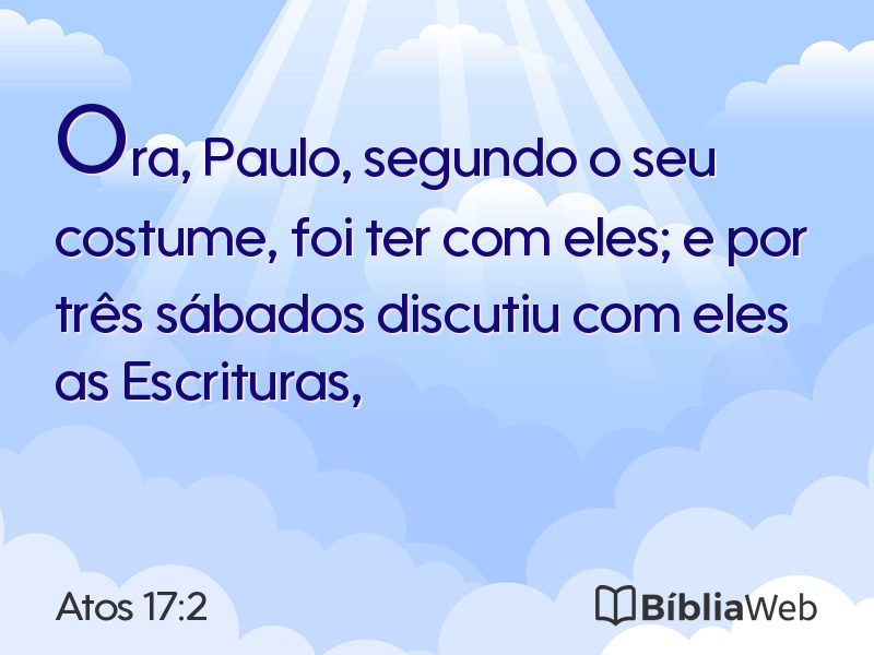 Atos 17:2 em imagem para compartilhar
