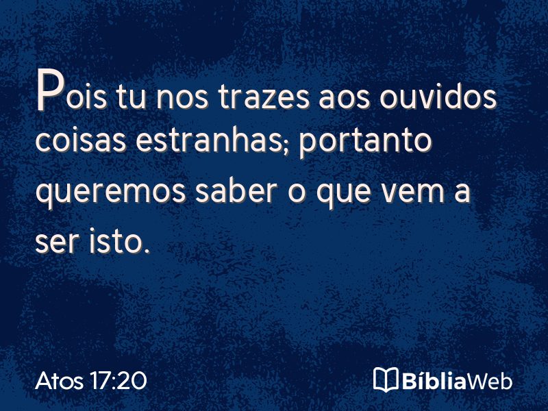 Atos 17:20 em imagem para compartilhar