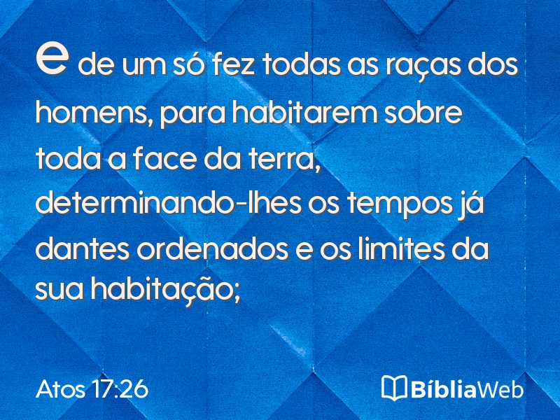 Atos 17:26 em imagem para compartilhar