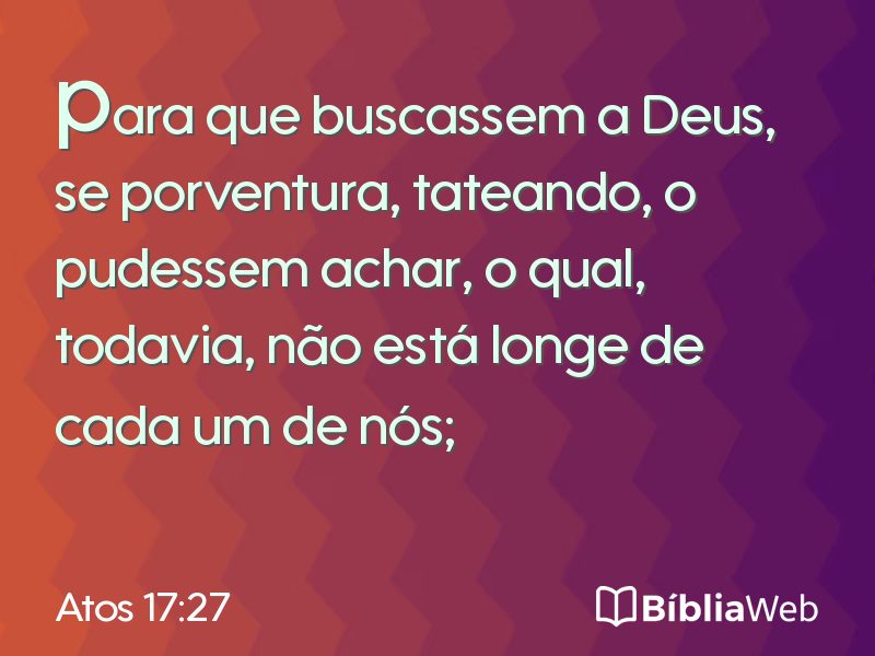 Atos 17:27 em imagem para compartilhar