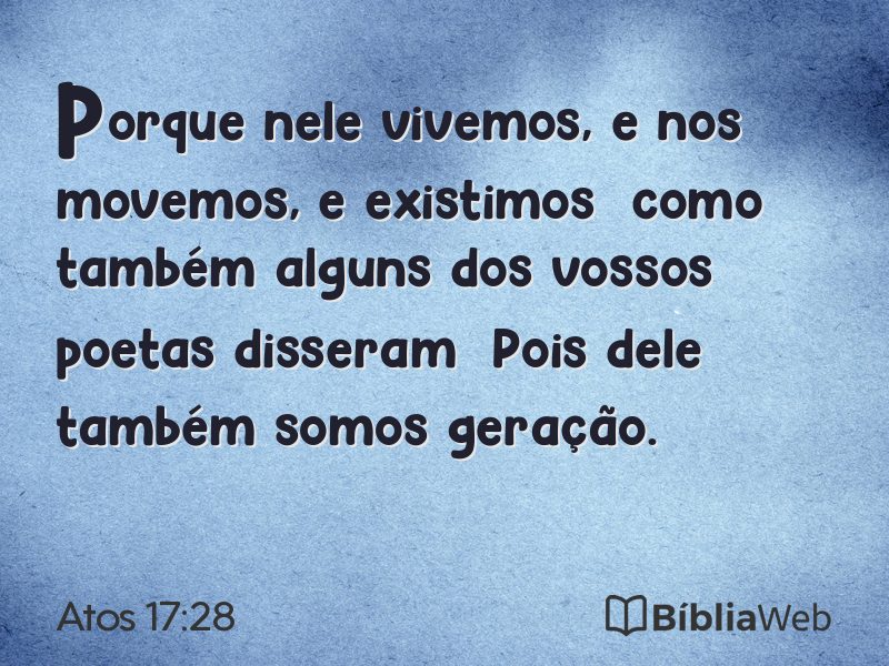 Atos 17:28 em imagem para compartilhar