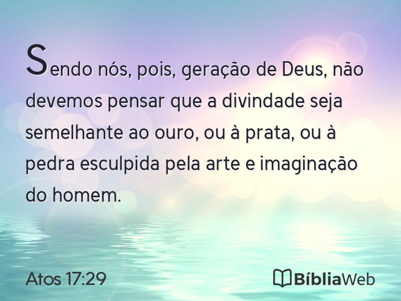 Atos 17:29 em imagem para compartilhar
