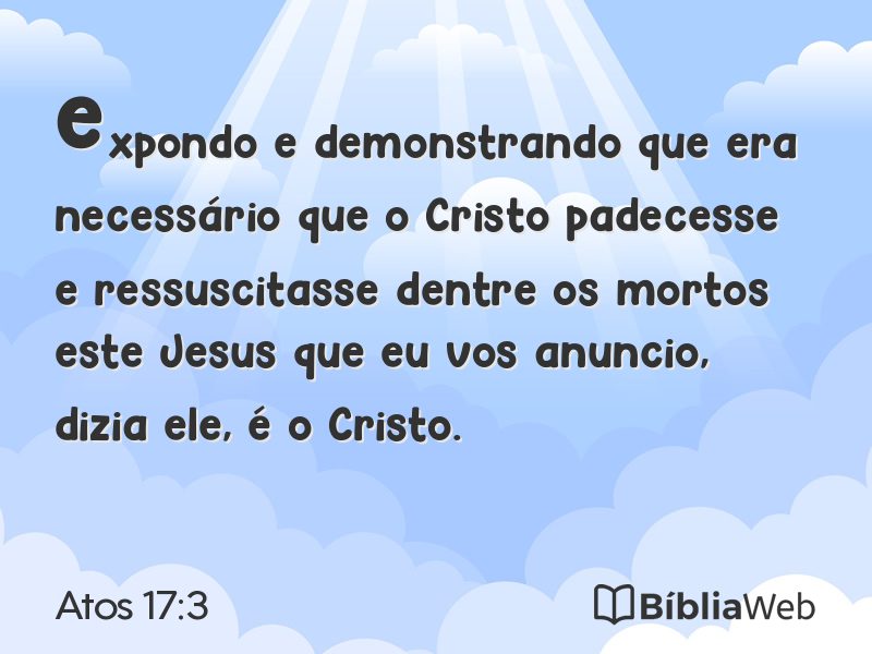 Atos 17:3 em imagem para compartilhar