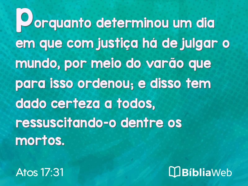 Atos 17:31 em imagem para compartilhar