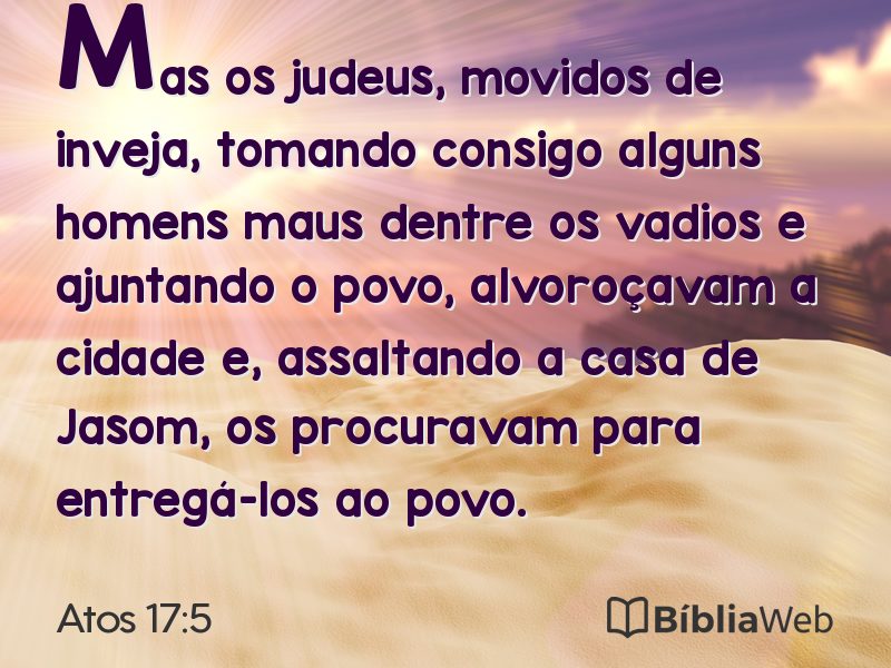 Atos 17:5 em imagem para compartilhar