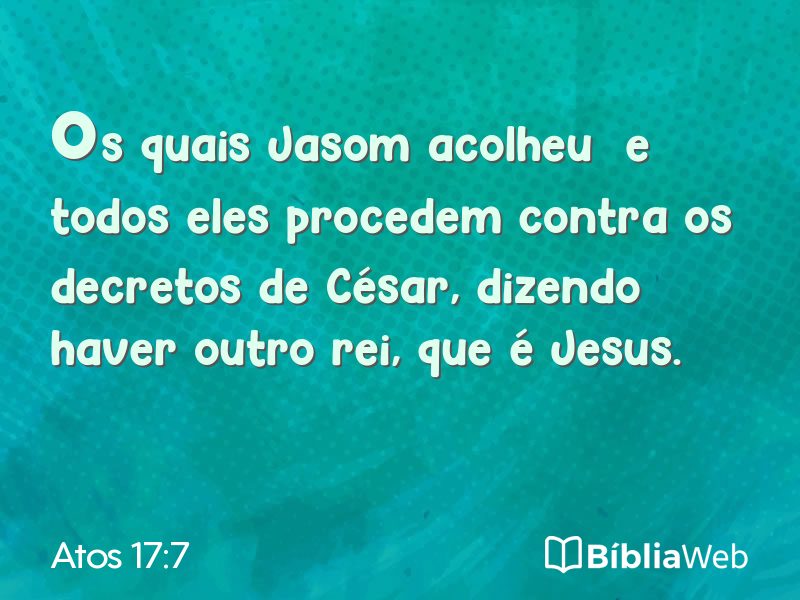 Atos 17:7 em imagem para compartilhar