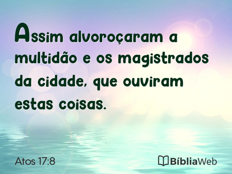 Atos 17:8 em imagem para compartilhar