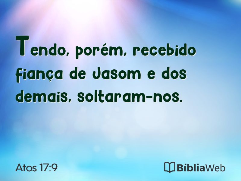 Atos 17:9 em imagem para compartilhar