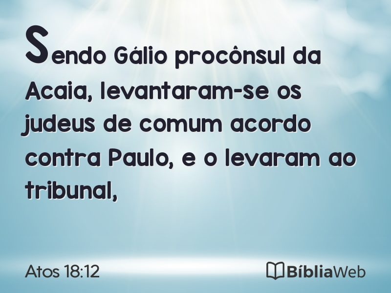 Atos 18:12 em imagem para compartilhar