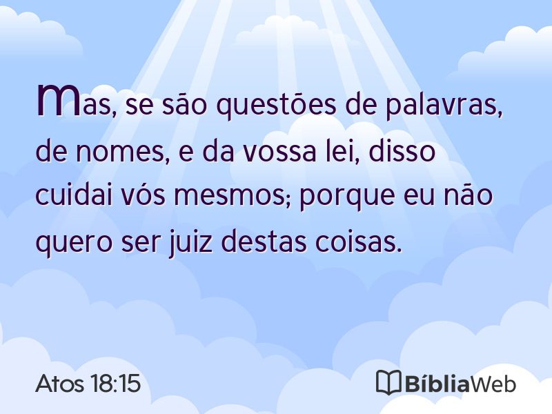 Atos 18:15 em imagem para compartilhar
