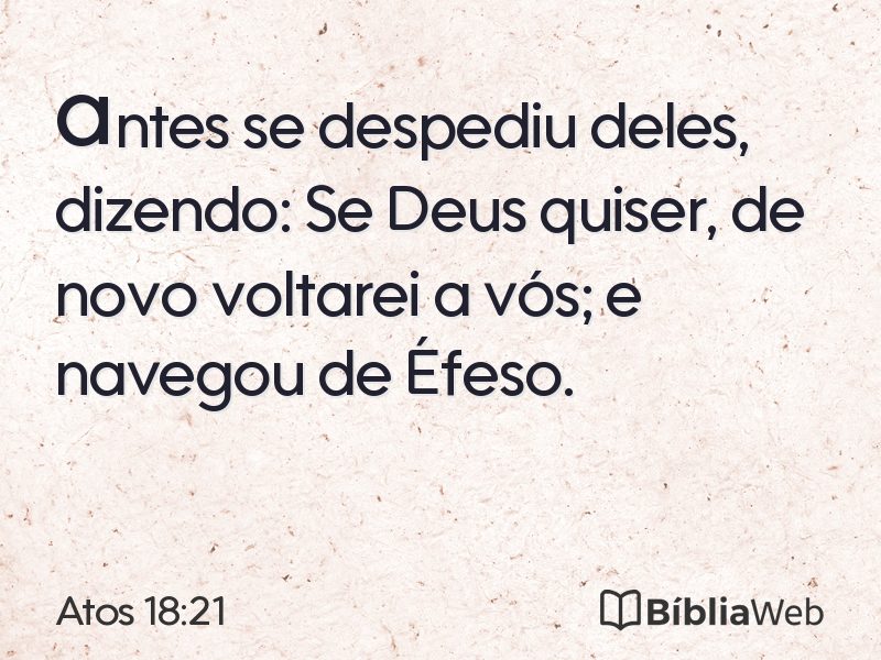 Atos 18:21 em imagem para compartilhar