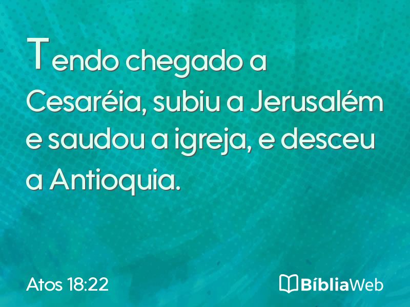 Atos 18:22 em imagem para compartilhar