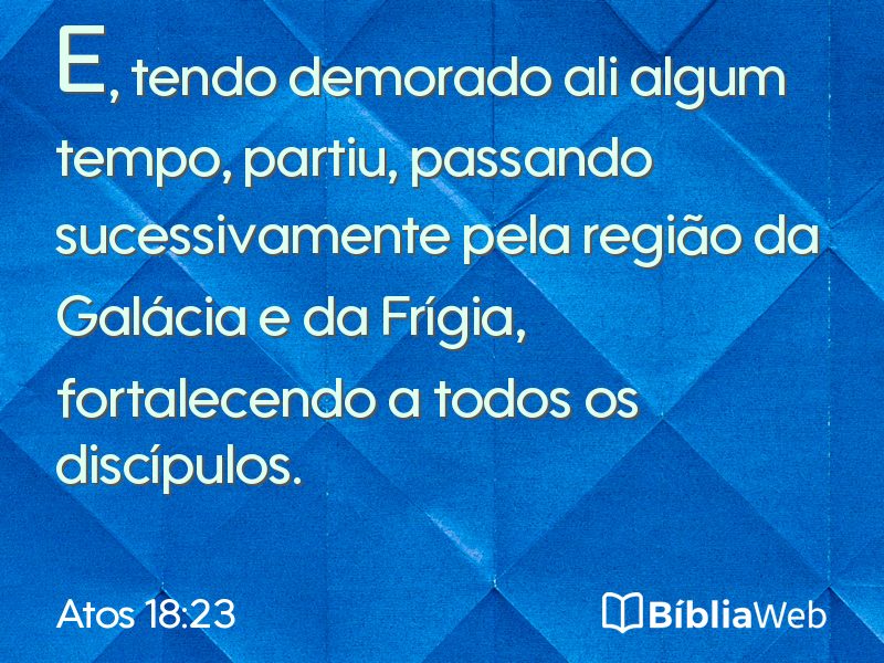 Atos 18:23 em imagem para compartilhar