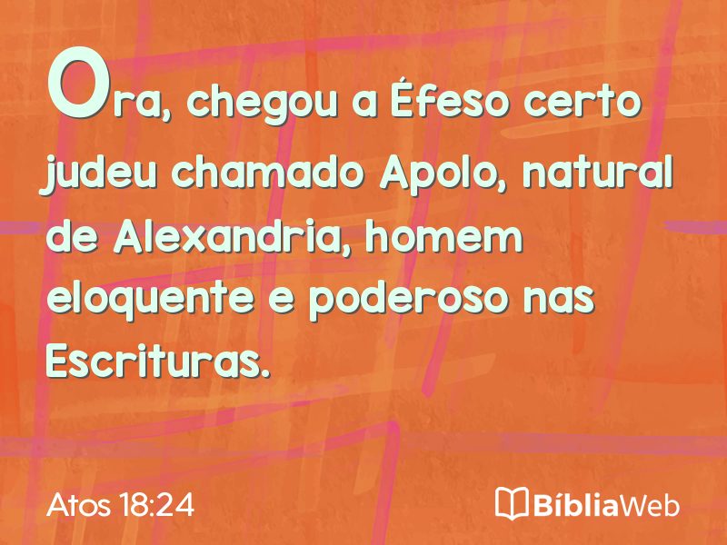 Atos 18:24 em imagem para compartilhar