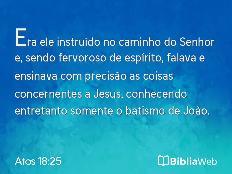 Atos 18:25 em imagem para compartilhar