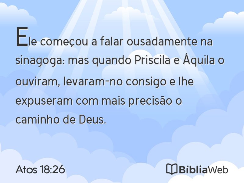 Atos 18:26 em imagem para compartilhar
