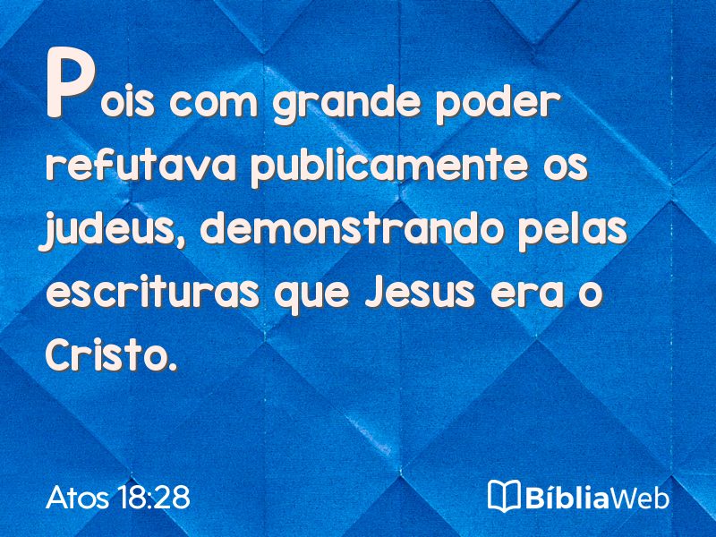 Atos 18:28 em imagem para compartilhar