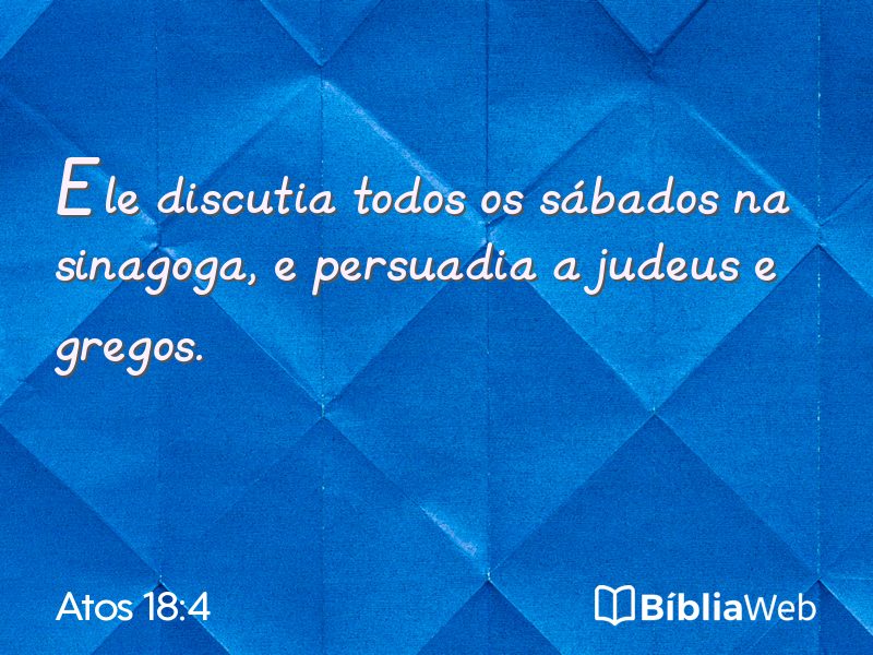 Atos 18:4 em imagem para compartilhar