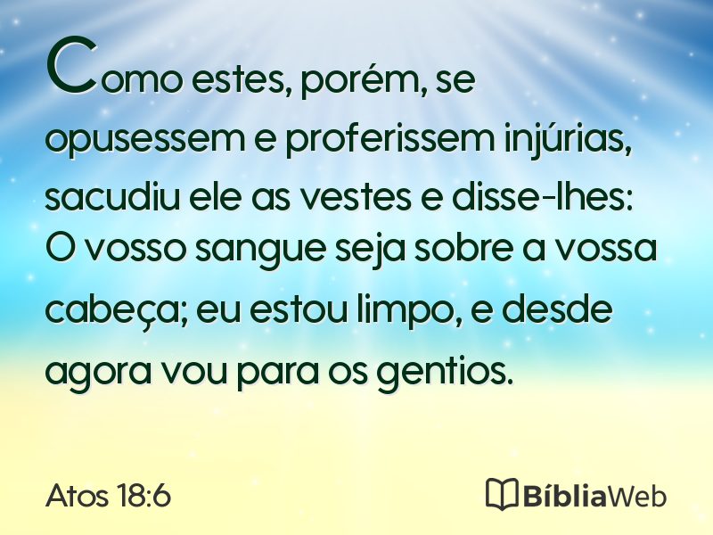 Atos 18:6 em imagem para compartilhar
